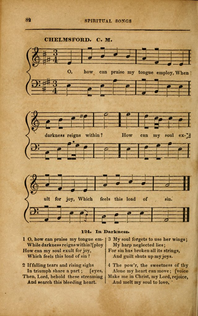 Spiritual Songs for Social Worship: adapted to the use of families and private circles in seasons of revival, to missionary meetings, to the monthly concert, and to other occasions... (3rd ed.) page 82