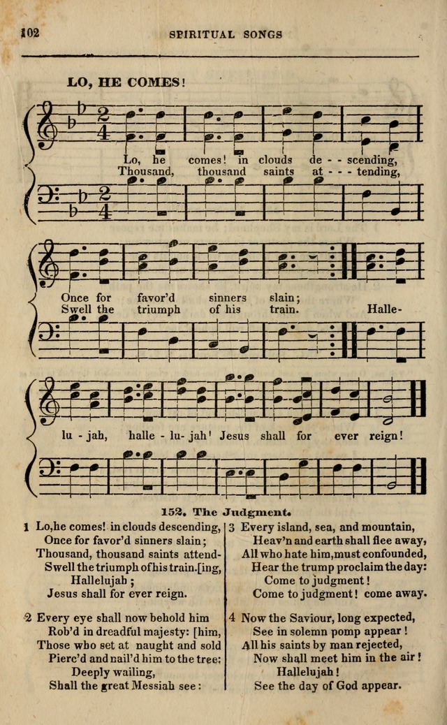 Spiritual songs, for social worship: adapted to the use of families and private circles in seasons of revival, to missionary meetings, to the monthly concert, and other occasions of special interest page 107