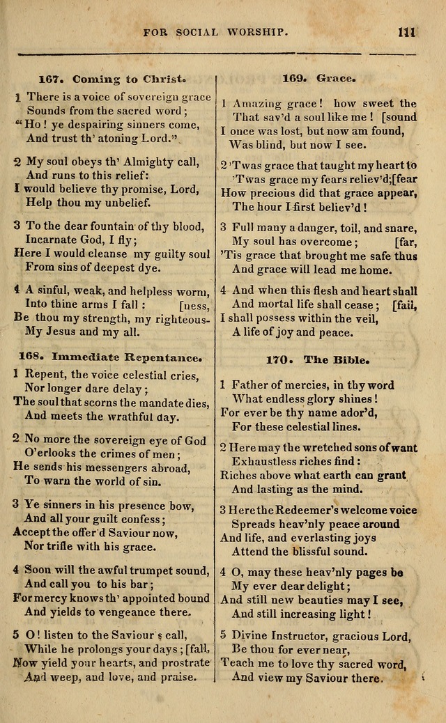Spiritual songs, for social worship: adapted to the use of families and private circles in seasons of revival, to missionary meetings, to the monthly concert, and other occasions of special interest page 116