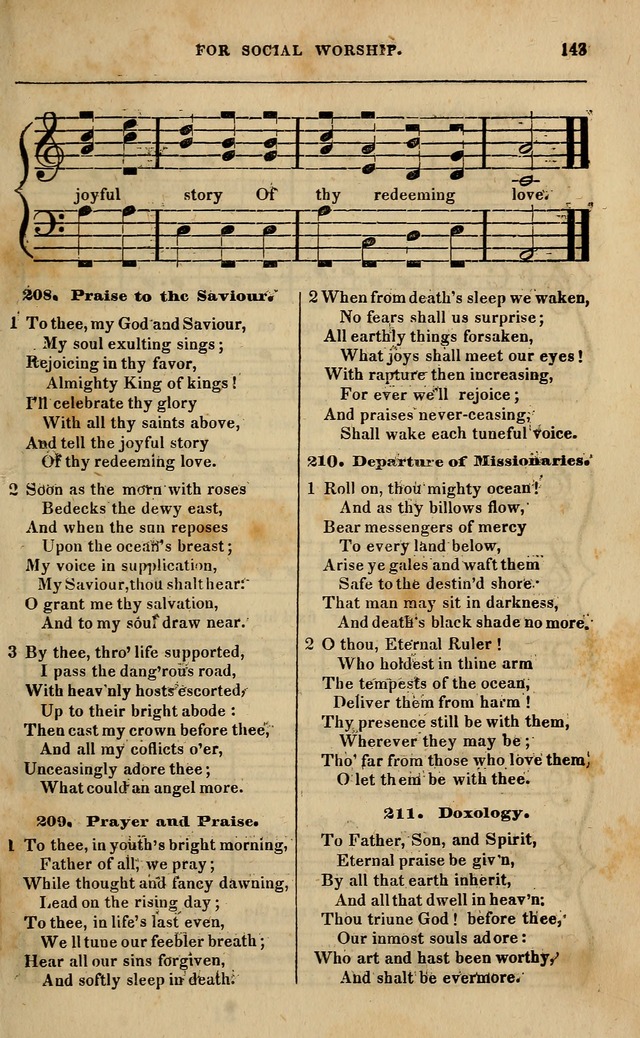 Spiritual songs, for social worship: adapted to the use of families and private circles in seasons of revival, to missionary meetings, to the monthly concert, and other occasions of special interest page 148
