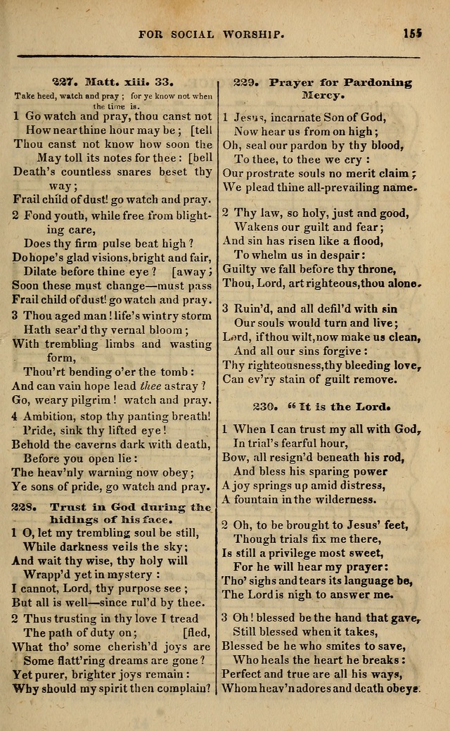 Spiritual songs, for social worship: adapted to the use of families and private circles in seasons of revival, to missionary meetings, to the monthly concert, and other occasions of special interest page 160