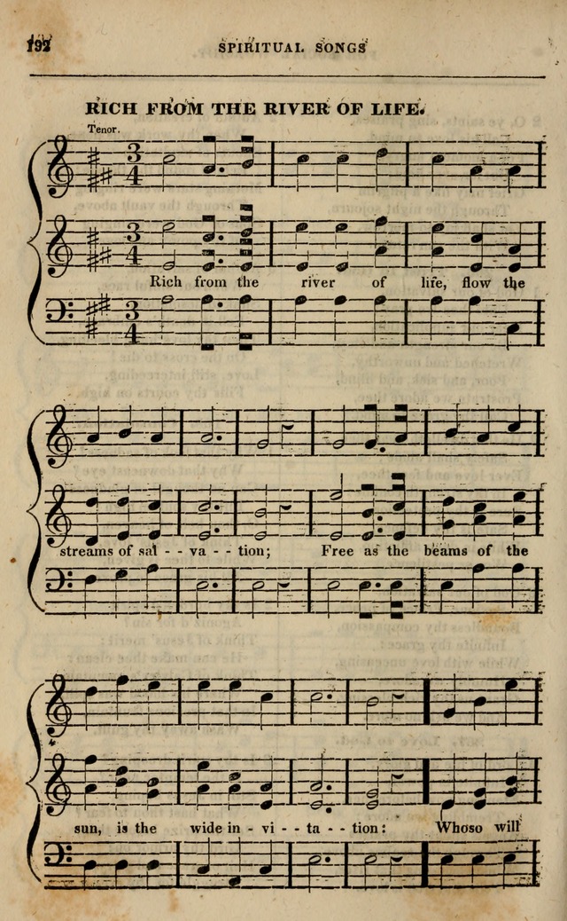 Spiritual songs, for social worship: adapted to the use of families and private circles in seasons of revival, to missionary meetings, to the monthly concert, and other occasions of special interest page 197
