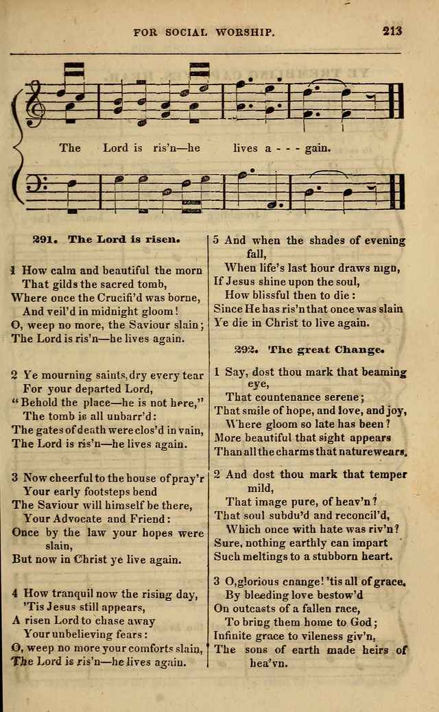 Spiritual songs, for social worship: adapted to the use of families and private circles in seasons of revival, to missionary meetings, to the monthly concert, and other occasions of special interest page 218