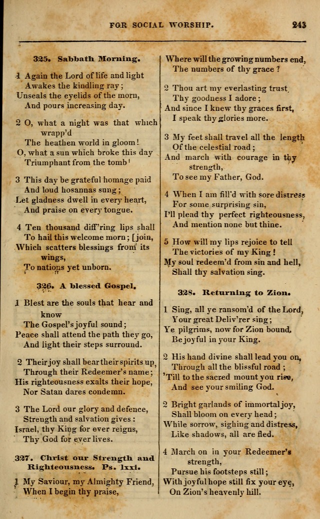 Spiritual songs, for social worship: adapted to the use of families and private circles in seasons of revival, to missionary meetings, to the monthly concert, and other occasions of special interest page 248
