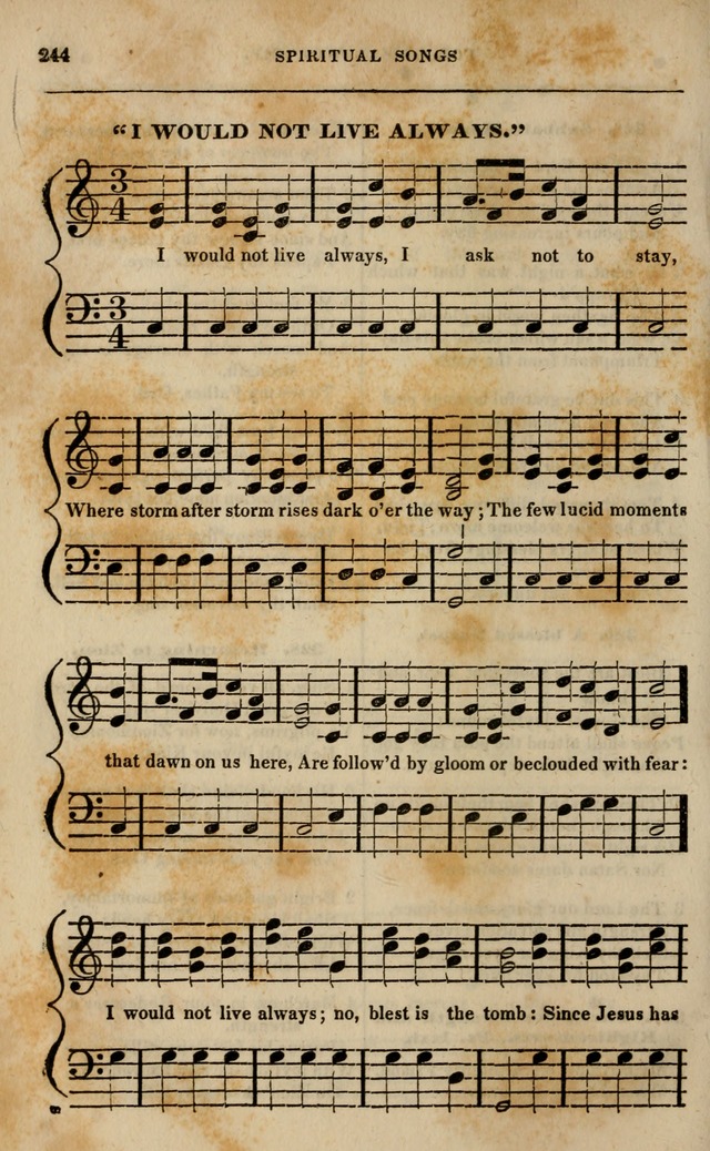 Spiritual songs, for social worship: adapted to the use of families and private circles in seasons of revival, to missionary meetings, to the monthly concert, and other occasions of special interest page 249