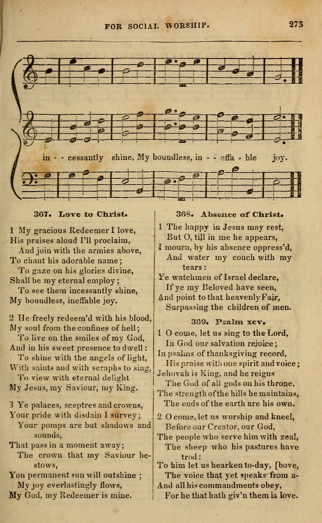 Spiritual songs, for social worship: adapted to the use of families and private circles in seasons of revival, to missionary meetings, to the monthly concert, and other occasions of special interest page 278