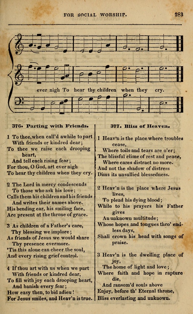 Spiritual songs, for social worship: adapted to the use of families and private circles in seasons of revival, to missionary meetings, to the monthly concert, and other occasions of special interest page 288