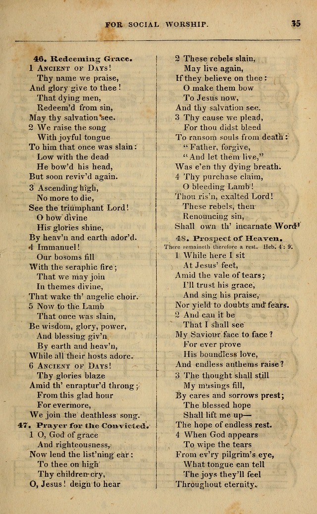 Spiritual songs, for social worship: adapted to the use of families and private circles in seasons of revival, to missionary meetings, to the monthly concert, and other occasions of special interest page 40