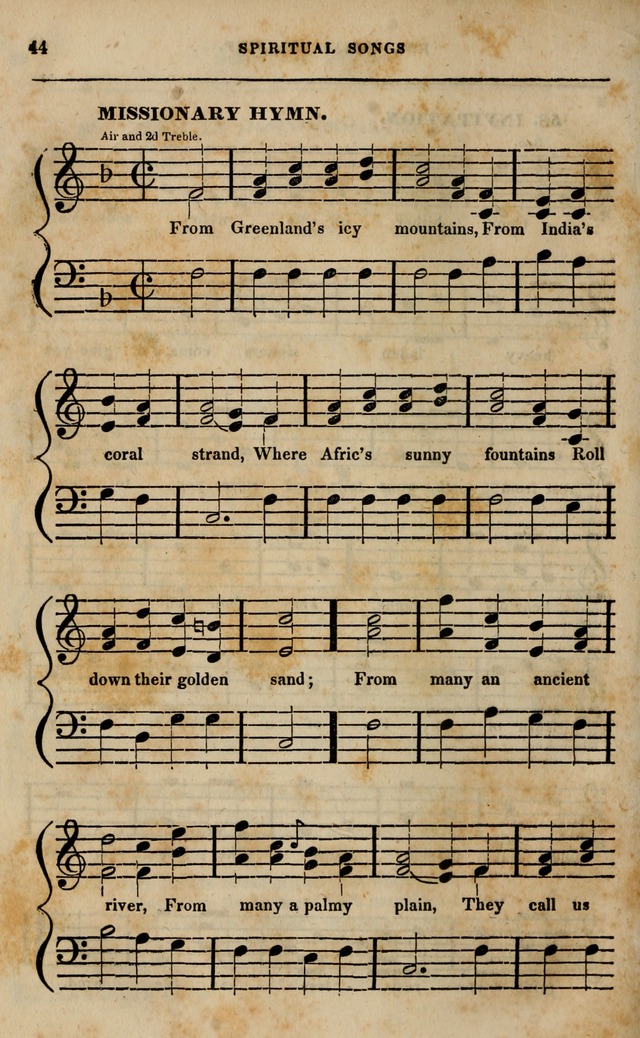 Spiritual songs, for social worship: adapted to the use of families and private circles in seasons of revival, to missionary meetings, to the monthly concert, and other occasions of special interest page 49