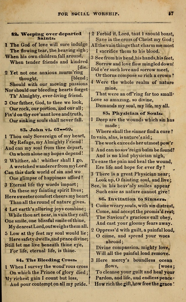 Spiritual songs, for social worship: adapted to the use of families and private circles in seasons of revival, to missionary meetings, to the monthly concert, and other occasions of special interest page 62