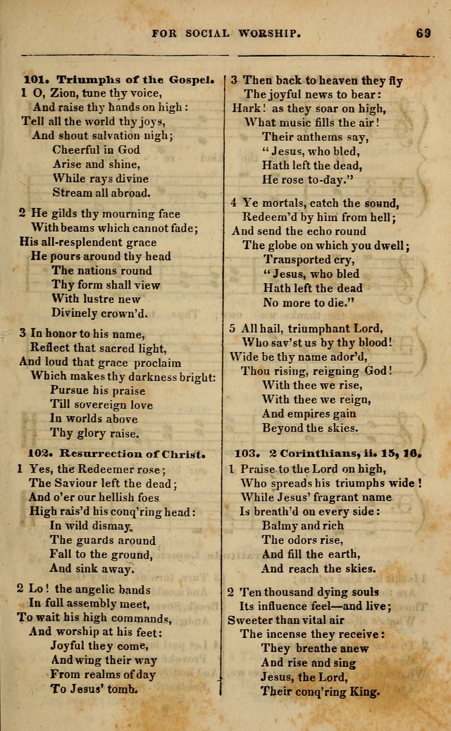 Spiritual songs, for social worship: adapted to the use of families and private circles in seasons of revival, to missionary meetings, to the monthly concert, and other occasions of special interest page 74