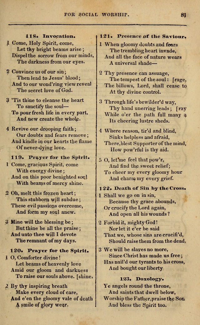 Spiritual songs, for social worship: adapted to the use of families and private circles in seasons of revival, to missionary meetings, to the monthly concert, and other occasions of special interest page 86