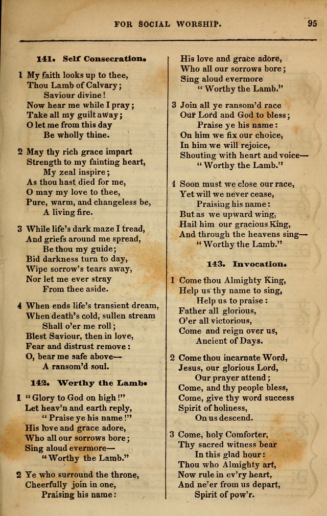 Spiritual songs, for social worship: adapted to the use of families and private circles in seasons of revival, to missionary meetings, to the monthly concert, and other occasions of special interest page 104
