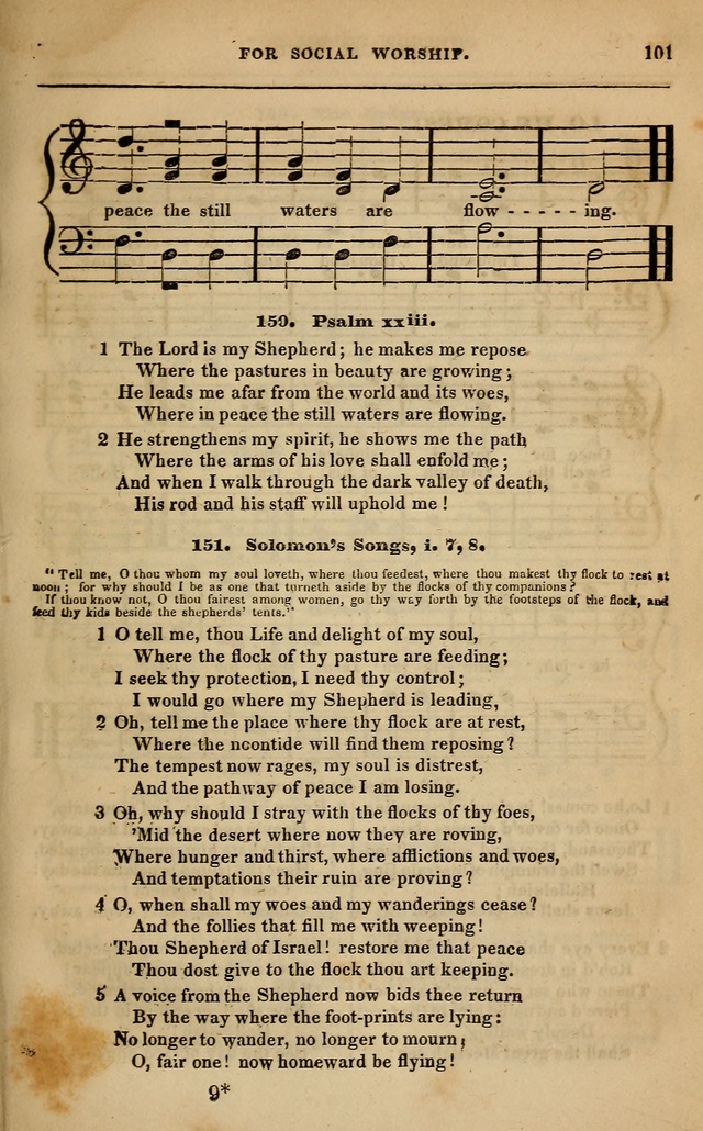 Spiritual songs, for social worship: adapted to the use of families and private circles in seasons of revival, to missionary meetings, to the monthly concert, and other occasions of special interest page 110