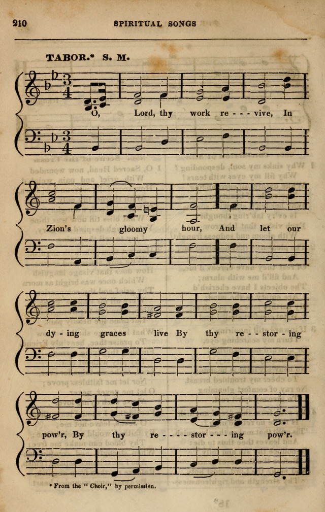 Spiritual songs, for social worship: adapted to the use of families and private circles in seasons of revival, to missionary meetings, to the monthly concert, and other occasions of special interest page 219