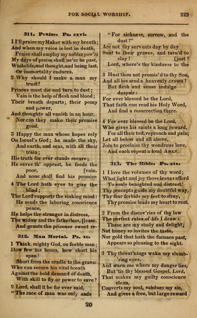 Spiritual songs, for social worship: adapted to the use of families and private circles in seasons of revival, to missionary meetings, to the monthly concert, and other occasions of special interest page 238