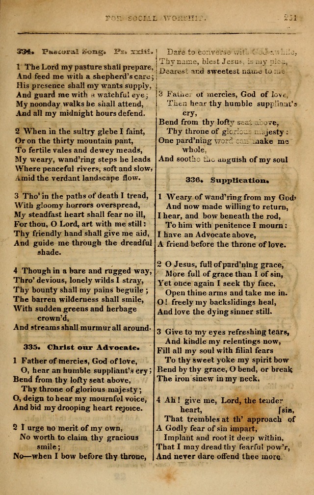 Spiritual songs, for social worship: adapted to the use of families and private circles in seasons of revival, to missionary meetings, to the monthly concert, and other occasions of special interest page 260