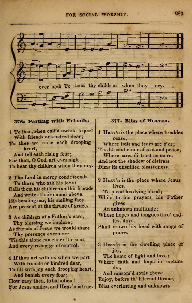 Spiritual songs, for social worship: adapted to the use of families and private circles in seasons of revival, to missionary meetings, to the monthly concert, and other occasions of special interest page 292