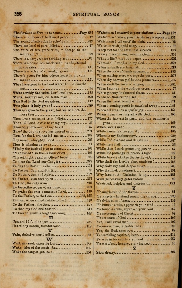 Spiritual songs, for social worship: adapted to the use of families and private circles in seasons of revival, to missionary meetings, to the monthly concert, and other occasions of special interest page 337