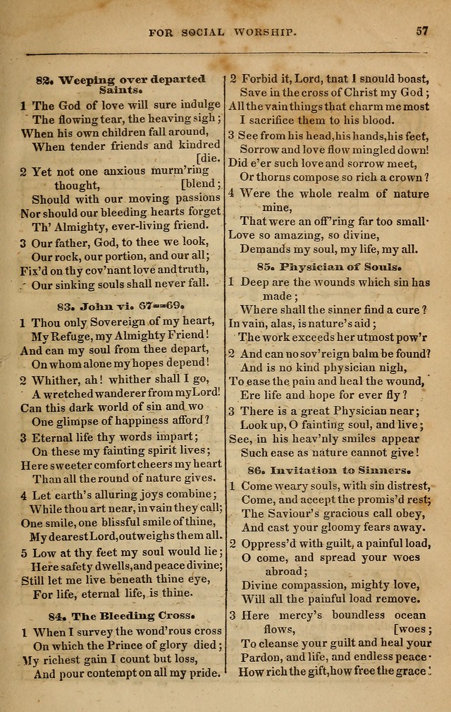 Spiritual songs, for social worship: adapted to the use of families and private circles in seasons of revival, to missionary meetings, to the monthly concert, and other occasions of special interest page 66