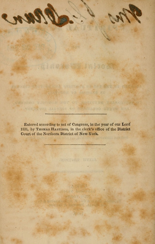 Spiritual songs, for social worship: adapted to the use of families and private circles in seasons of revival, to missionary meetings, to the monthly concert, and other occasions of special interest page 9