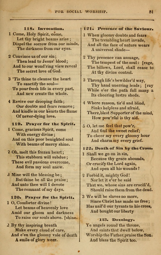 Spiritual songs, for social worship: adapted to the use of families and private circles in seasons of revival, to missionary meetings, to the monthly concert, and other occasions of special interest page 90