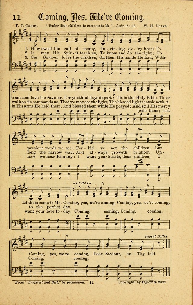 Songs of Salvation: as Used by Crossley and Hunter in Evangelistic Meetings: and adapted for the church, grove, school, choir and home page 11