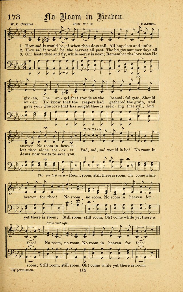 Songs of Salvation: as Used by Crossley and Hunter in Evangelistic Meetings: and adapted for the church, grove, school, choir and home page 115