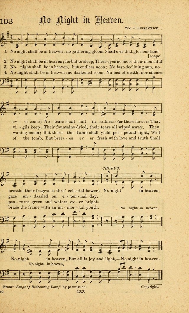 Songs of Salvation: as Used by Crossley and Hunter in Evangelistic Meetings: and adapted for the church, grove, school, choir and home page 133