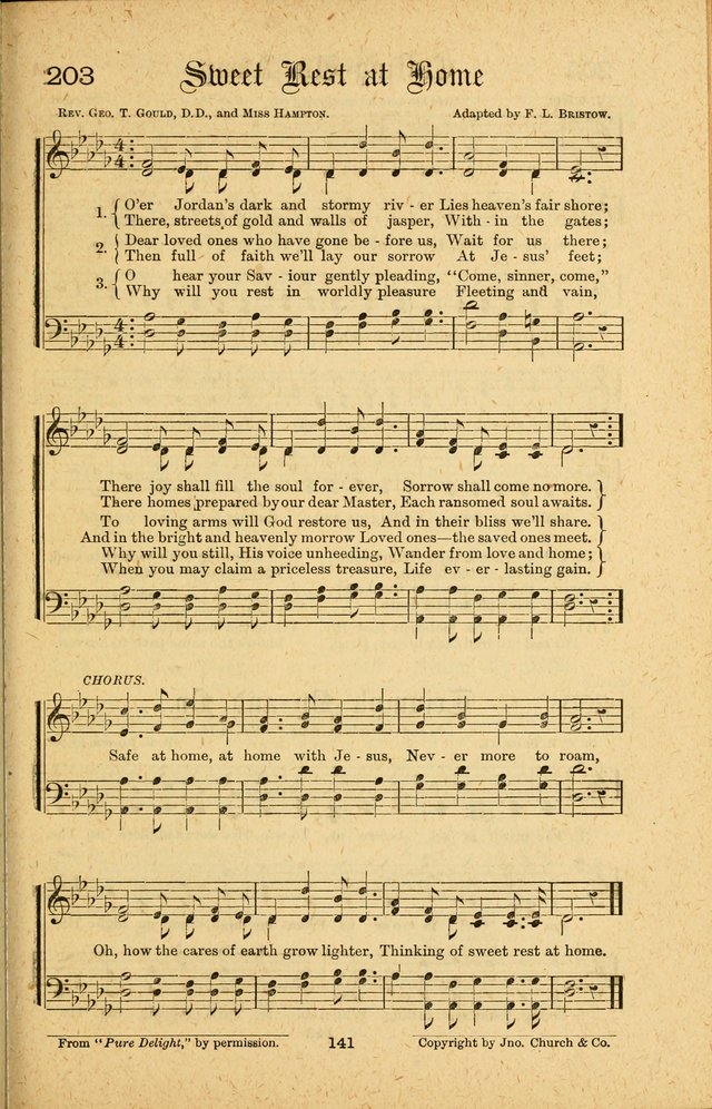 Songs of Salvation: as Used by Crossley and Hunter in Evangelistic Meetings: and adapted for the church, grove, school, choir and home page 141
