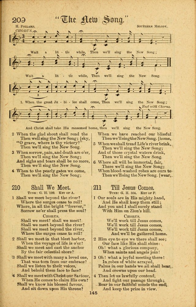Songs of Salvation: as Used by Crossley and Hunter in Evangelistic Meetings: and adapted for the church, grove, school, choir and home page 145