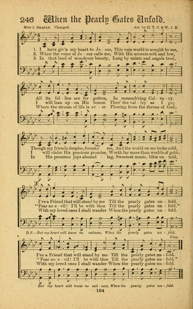 Songs of Salvation: as Used by Crossley and Hunter in Evangelistic Meetings: and adapted for the church, grove, school, choir and home page 164
