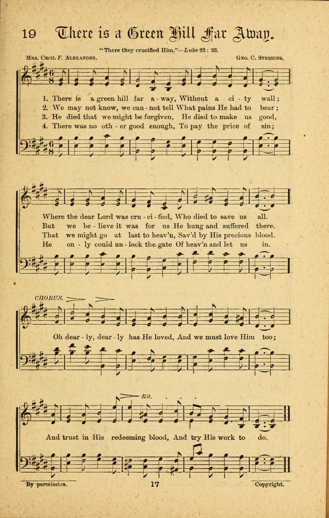 Songs of Salvation: as Used by Crossley and Hunter in Evangelistic Meetings: and adapted for the church, grove, school, choir and home page 17