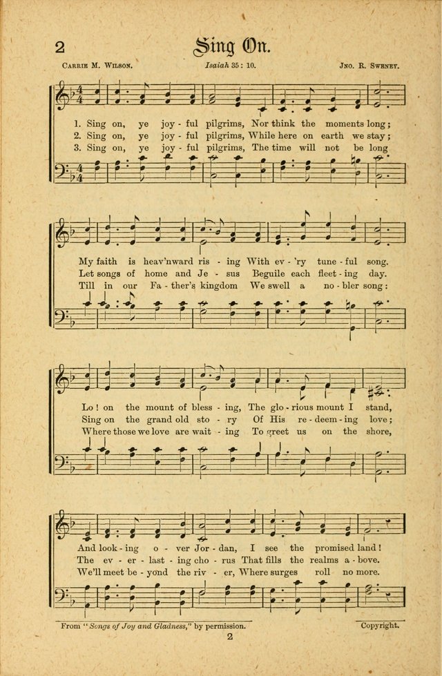 Songs of Salvation: as Used by Crossley and Hunter in Evangelistic Meetings: and adapted for the church, grove, school, choir and home page 2