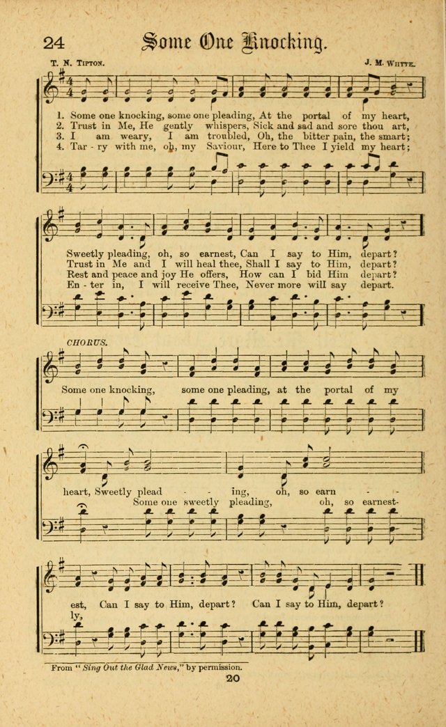 Songs of Salvation: as Used by Crossley and Hunter in Evangelistic Meetings: and adapted for the church, grove, school, choir and home page 20