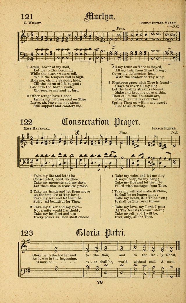 Songs of Salvation: as Used by Crossley and Hunter in Evangelistic Meetings: and adapted for the church, grove, school, choir and home page 78