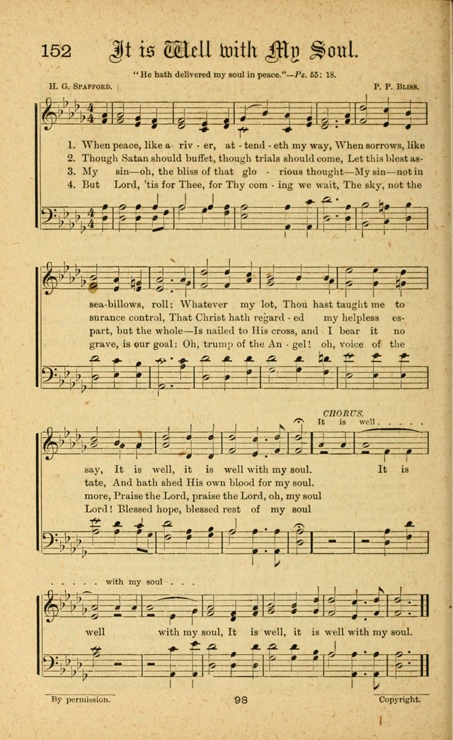 Songs of Salvation: as Used by Crossley and Hunter in Evangelistic Meetings: and adapted for the church, grove, school, choir and home page 98