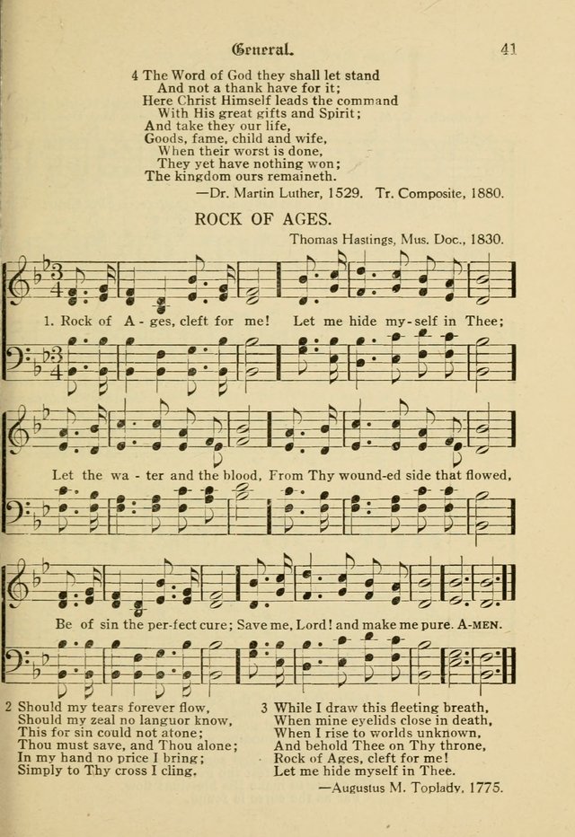 Sacred Songs: for use in inner mission work and church societies page 41