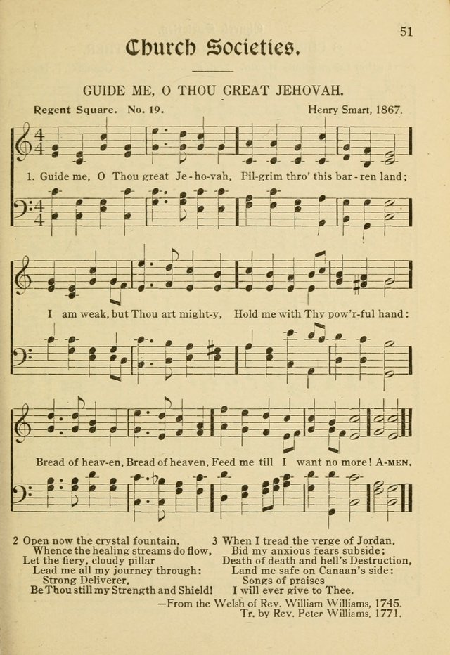 Sacred Songs: for use in inner mission work and church societies page 51