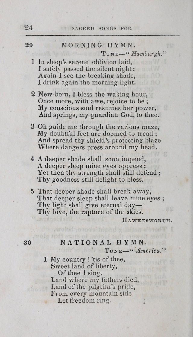 A Selection of Sacred Songs: for the use of schools and academies page 24