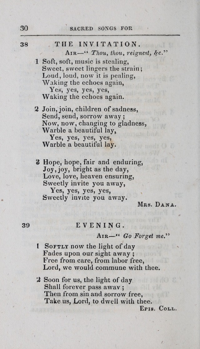 A Selection of Sacred Songs: for the use of schools and academies page 30