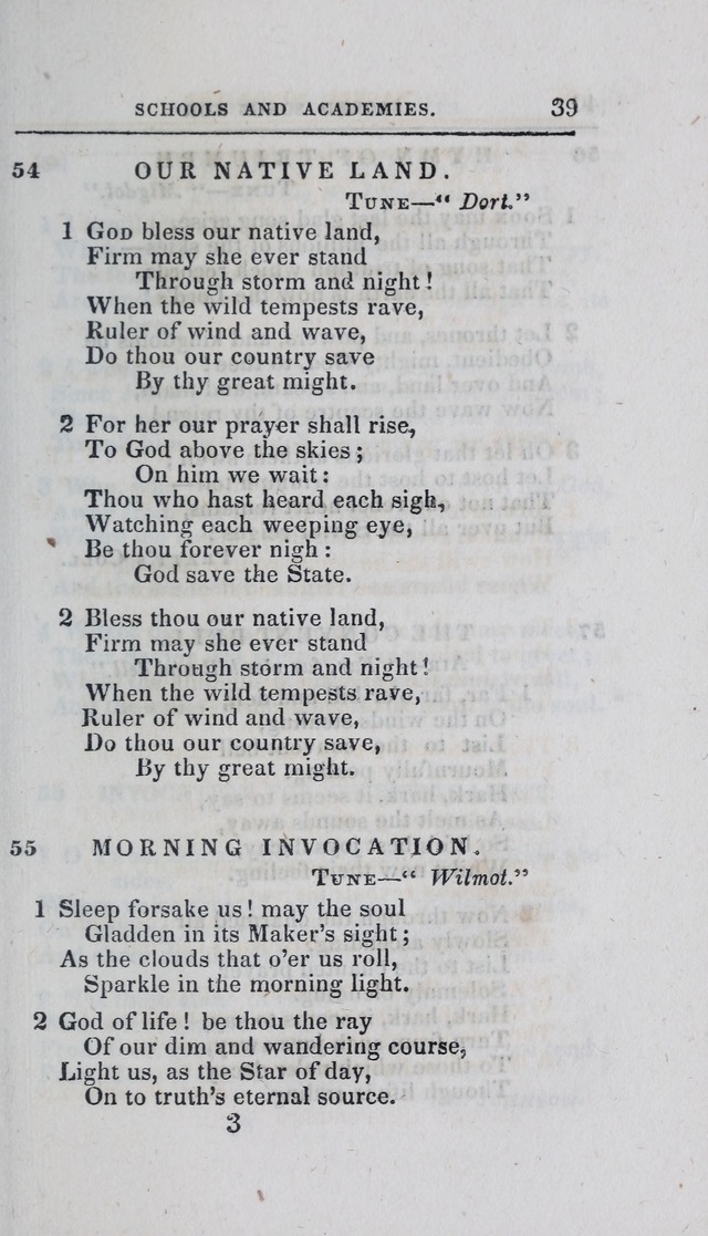A Selection of Sacred Songs: for the use of schools and academies page 39