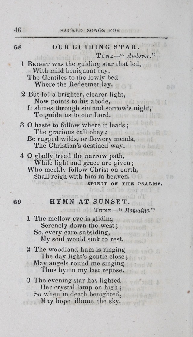 A Selection of Sacred Songs: for the use of schools and academies page 46