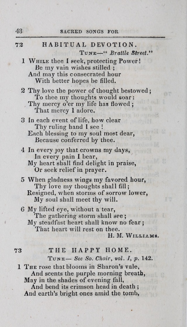 A Selection of Sacred Songs: for the use of schools and academies page 48