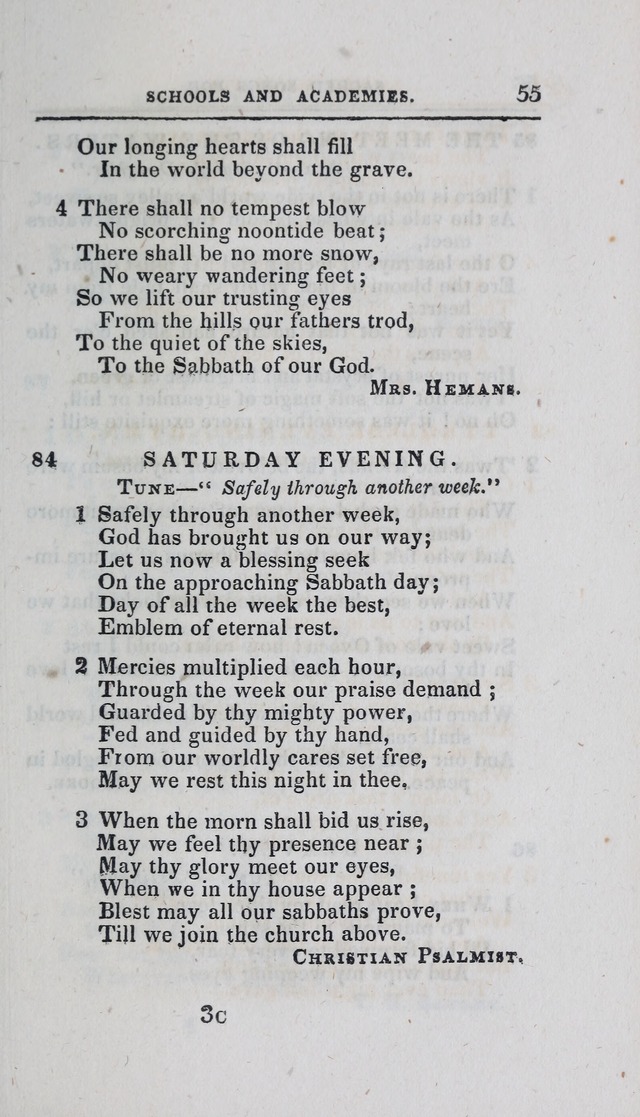 A Selection of Sacred Songs: for the use of schools and academies page 55