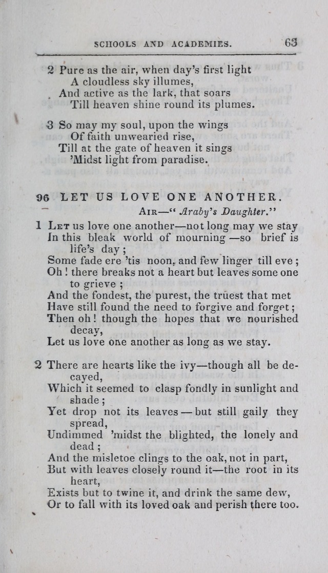 A Selection of Sacred Songs: for the use of schools and academies page 63