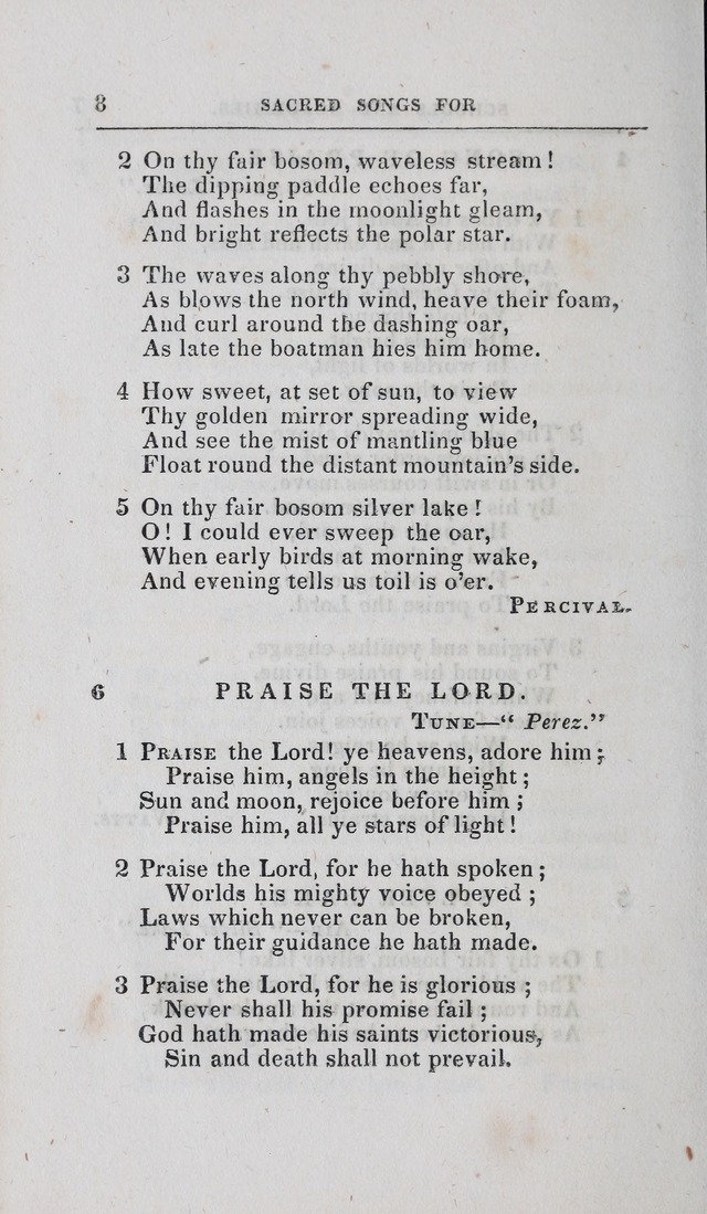 A Selection of Sacred Songs: for the use of schools and academies page 8