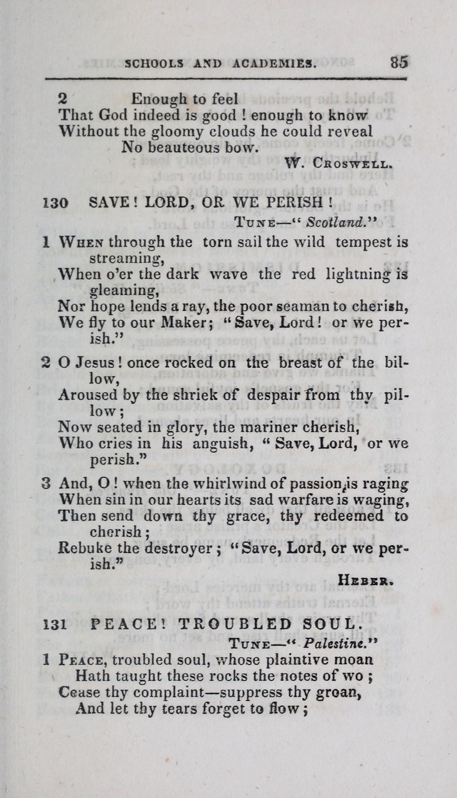 A Selection of Sacred Songs: for the use of schools and academies page 85