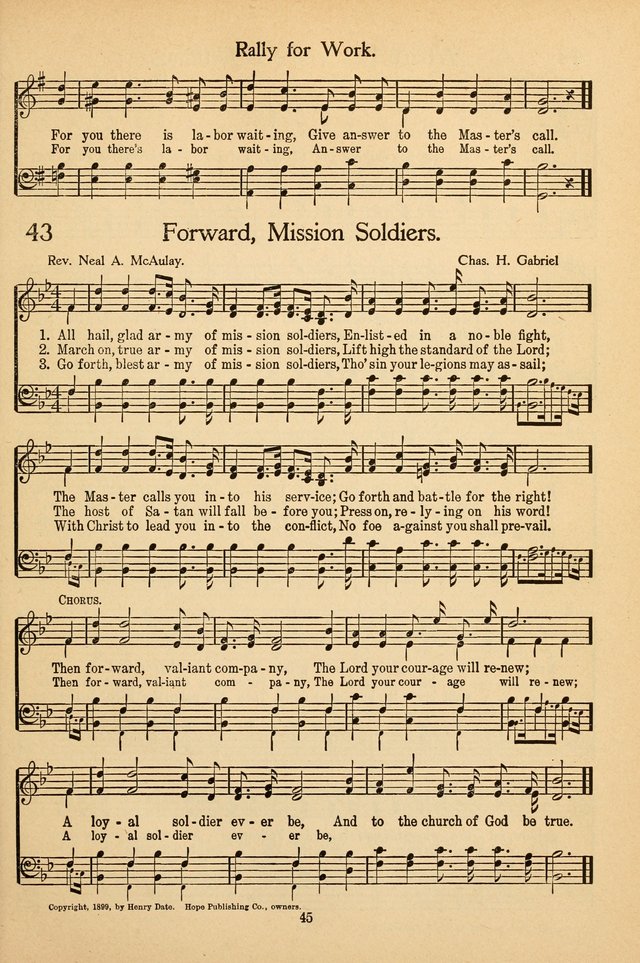 Sunday School Voices: a collection of sacred songs page 45