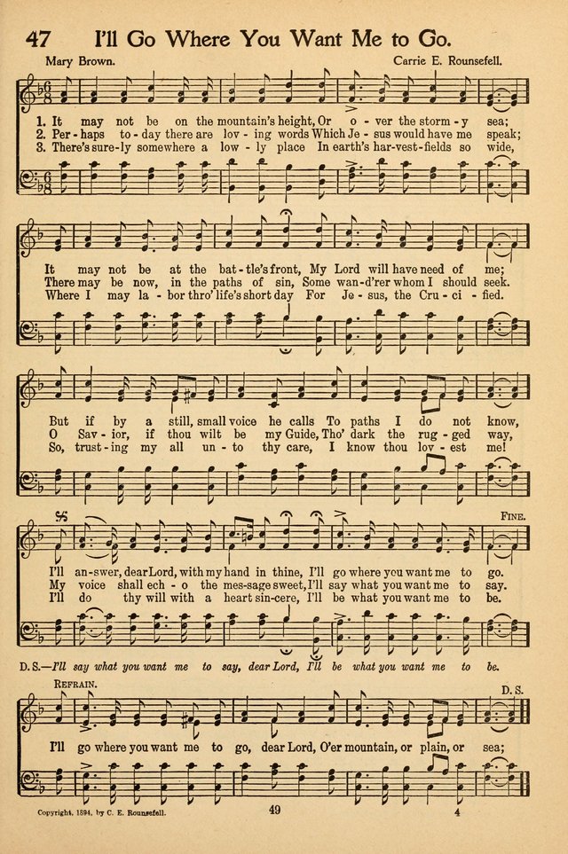 Sunday School Voices: a collection of sacred songs page 49